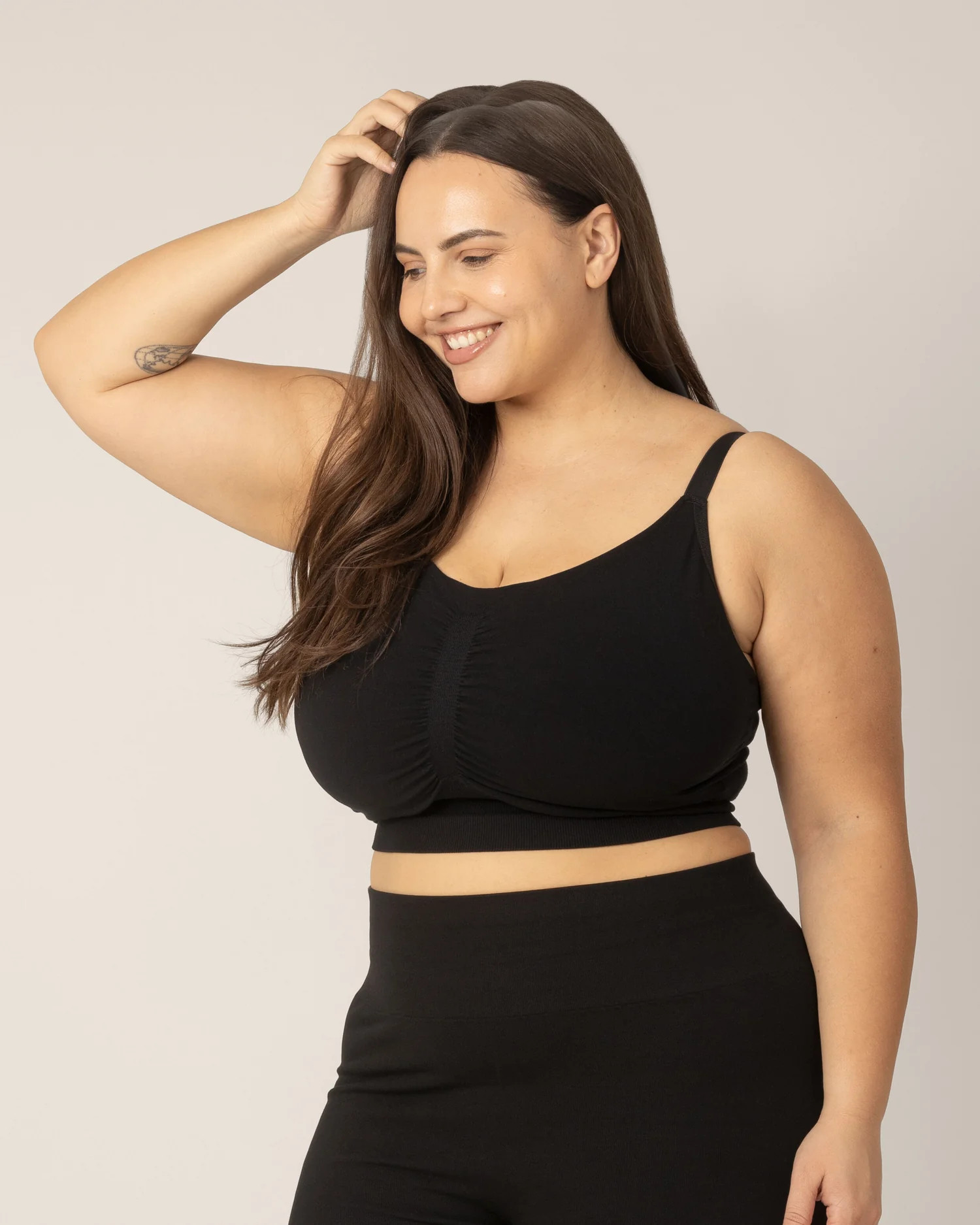 Sublime® Bamboo Hands-Free Pumping Lounge & Sleep Bra | Black - Kindred Bravely | Kindred Bravely