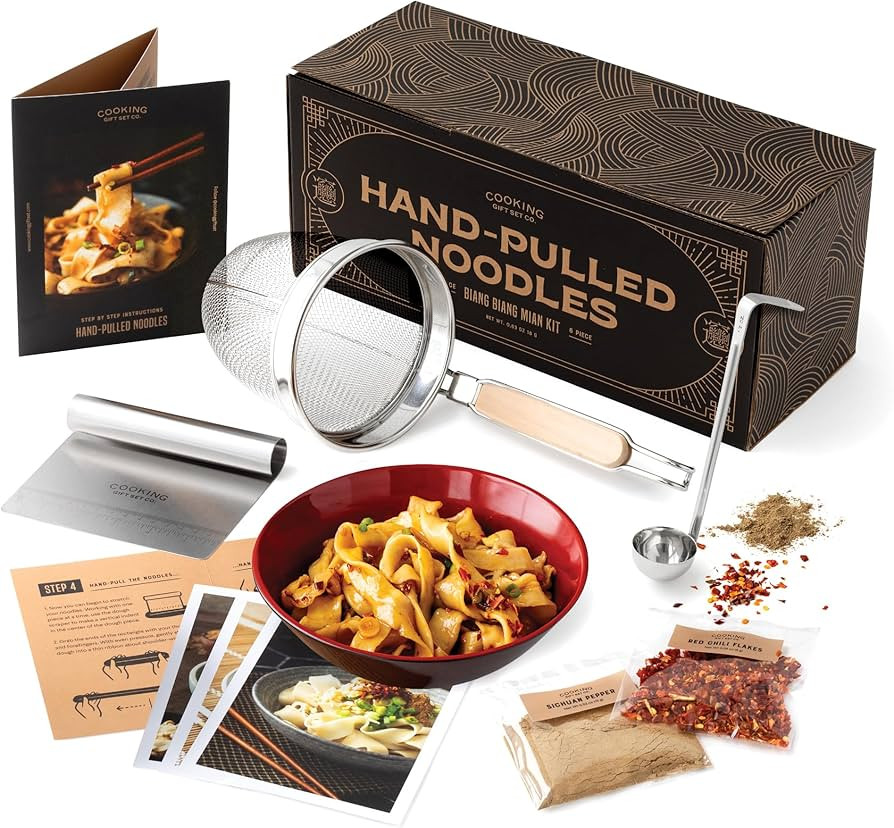 Hand-Pulled Noodles Kit Cooking Gifts for Mothers Day | Foodie Gift for Friends who Love Asian Cu... | Amazon (US)