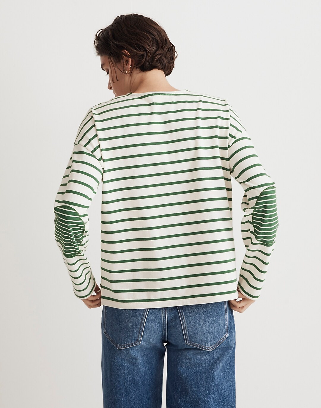 Long-Sleeve Crewneck Tee in Stripe | Madewell