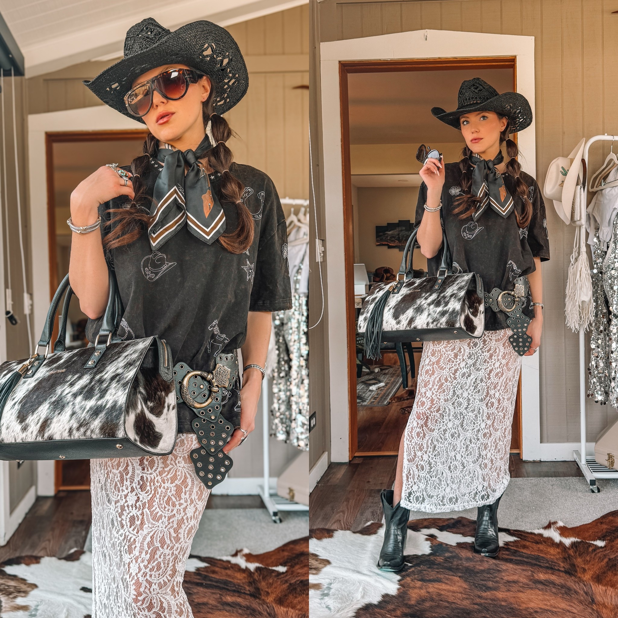 Summer chic western outfit! 

Bag: Kelly Tooke
Scarf: Fringe Scarves 

#summeroutfit #westernfashion #westernoutfit #countryconcert #rodeo 

#LTKSeasonal #LTKSaleAlert #LTKParties