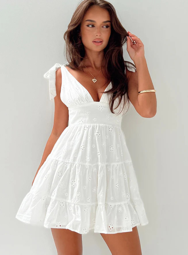 Galvis Mini Dress White | Princess Polly US