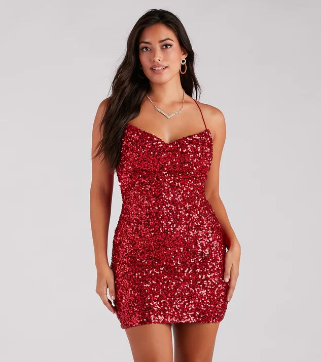 Raelyn Sequin Mini Party Dress | Windsor Stores