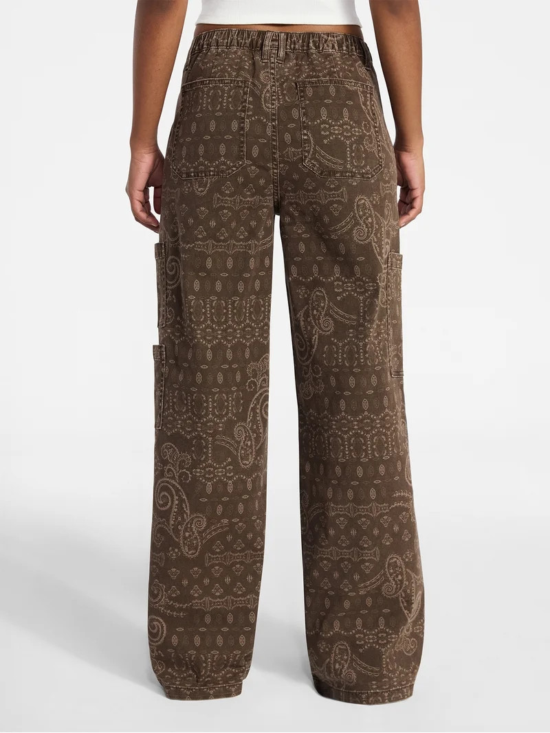No Boundaries Wide Leg Cargo Pants, 33.5" Inseam, Women's and Women's Plus XXS-4X - Walmart.com | Walmart (US)