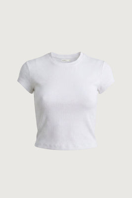 CROPPED T-SHIRT White / Extra Small | OAK + FORT
