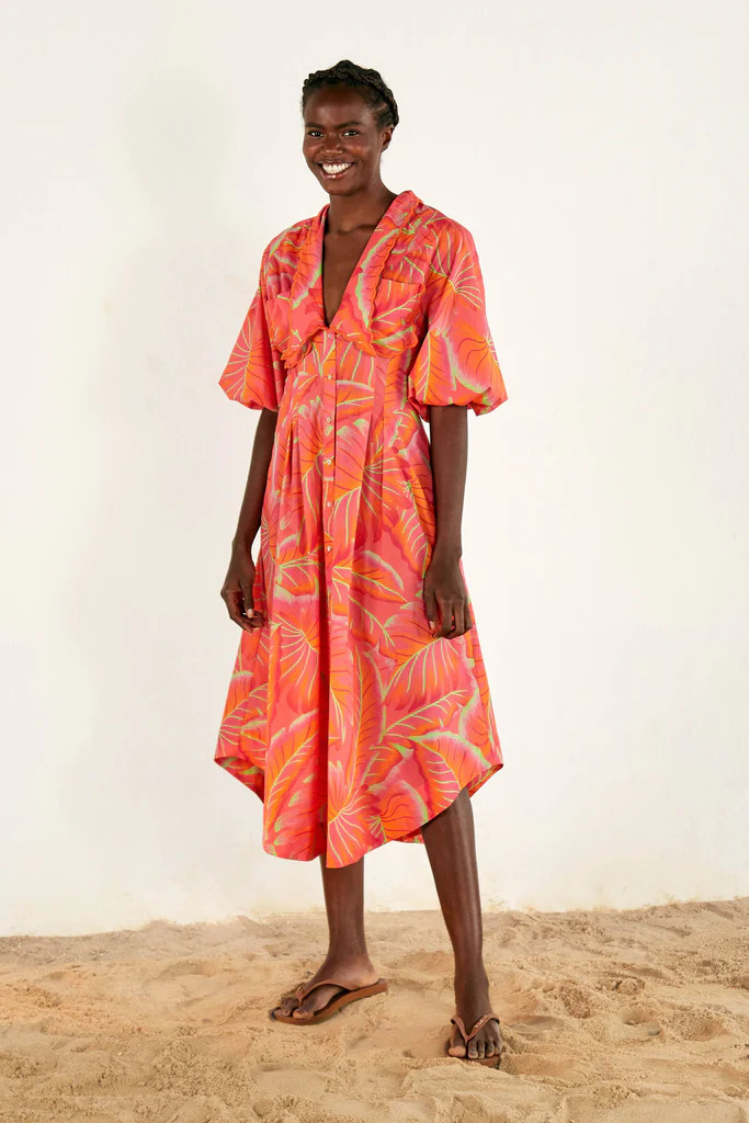 Bright Forest Midi Dress | FarmRio (US)