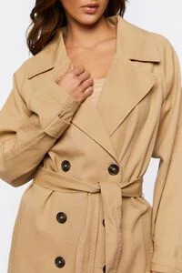 Twill Double-Breasted Trench Coat | Forever 21 (US)