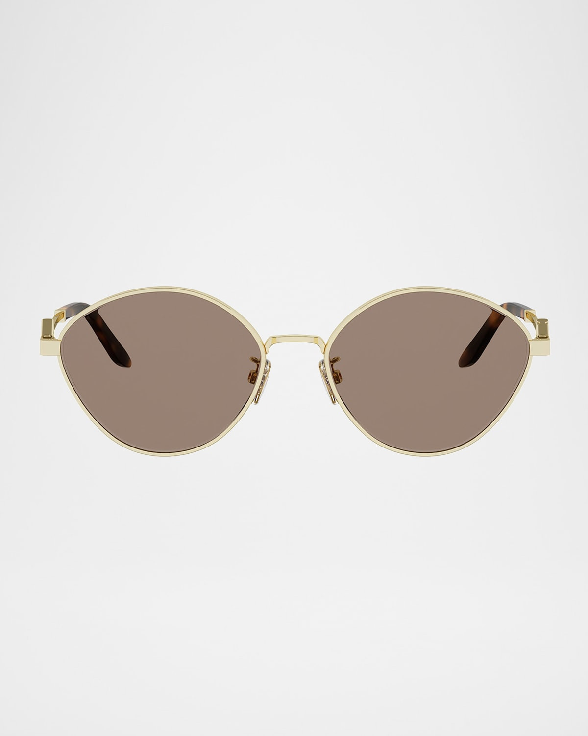 FF Diamonds 55mm Metal Oval Sunglasses | Neiman Marcus