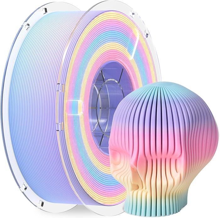 RAMBERY Matte Rainbow 3D Printer Filament Matte PLA Filament Multi-Color Change 3D Printing Filam... | Amazon (US)