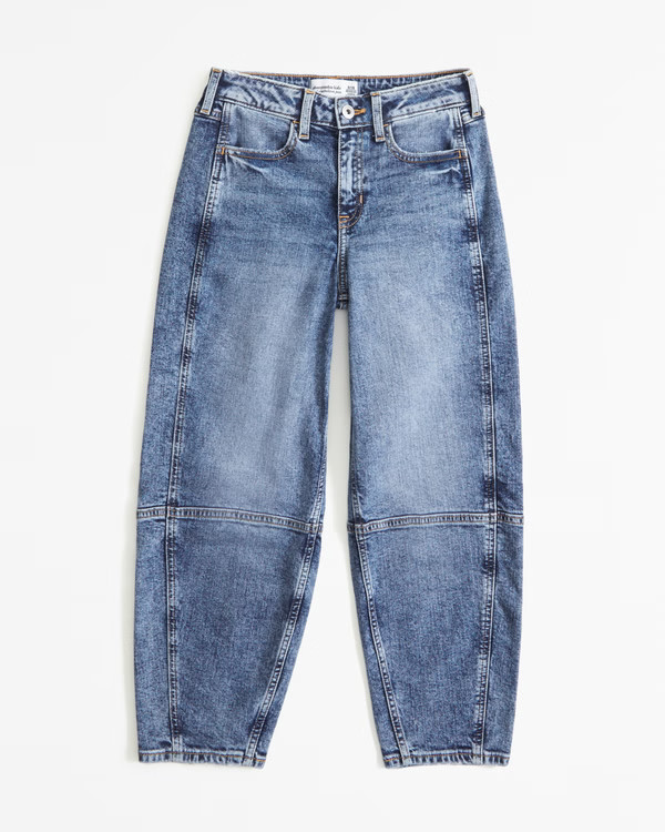 high rise balloon jeans | Abercrombie & Fitch (US)