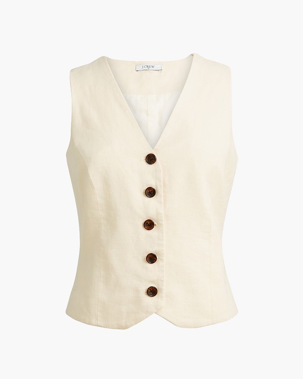 Button-front linen-blend vest | J.Crew Factory