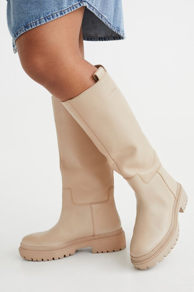 Leather Knee-high Boots | H&M (US + CA)