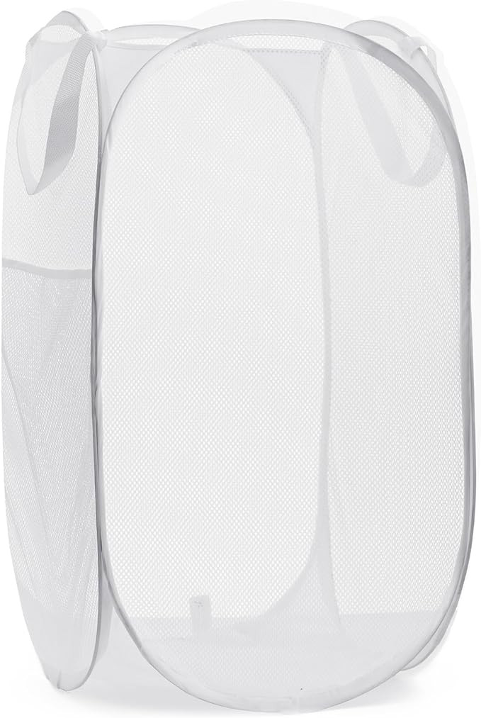 Handy Laundry Collapsible Mesh Pop Up Hamper with Wide Opening and Side Pocket – Breathable, St... | Amazon (US)