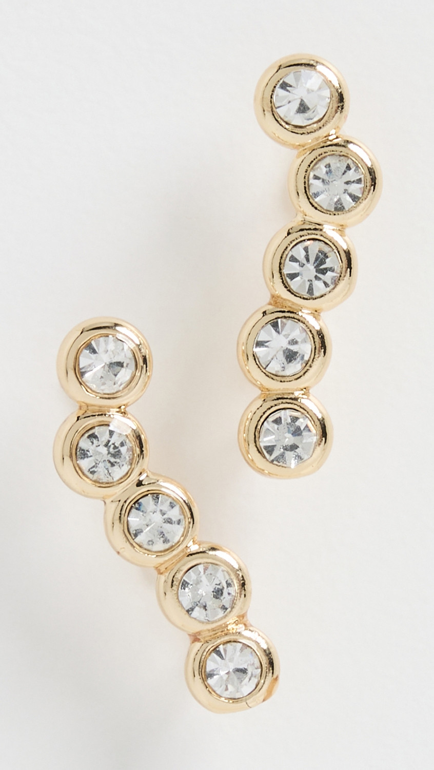 BaubleBar Crystal Crawler Earrings Clear One Size | Shopbop