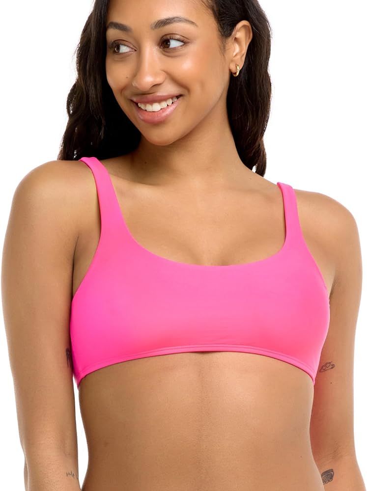 Body Glove Women's Standard Smoothies Lolah Solid Bikini Top Swimsuit with Tie Front Detail | Amazon (US)