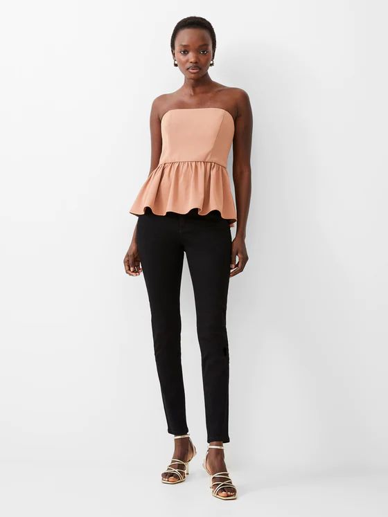 Harry Suiting Strapless Peplum Top | French Connection (US)