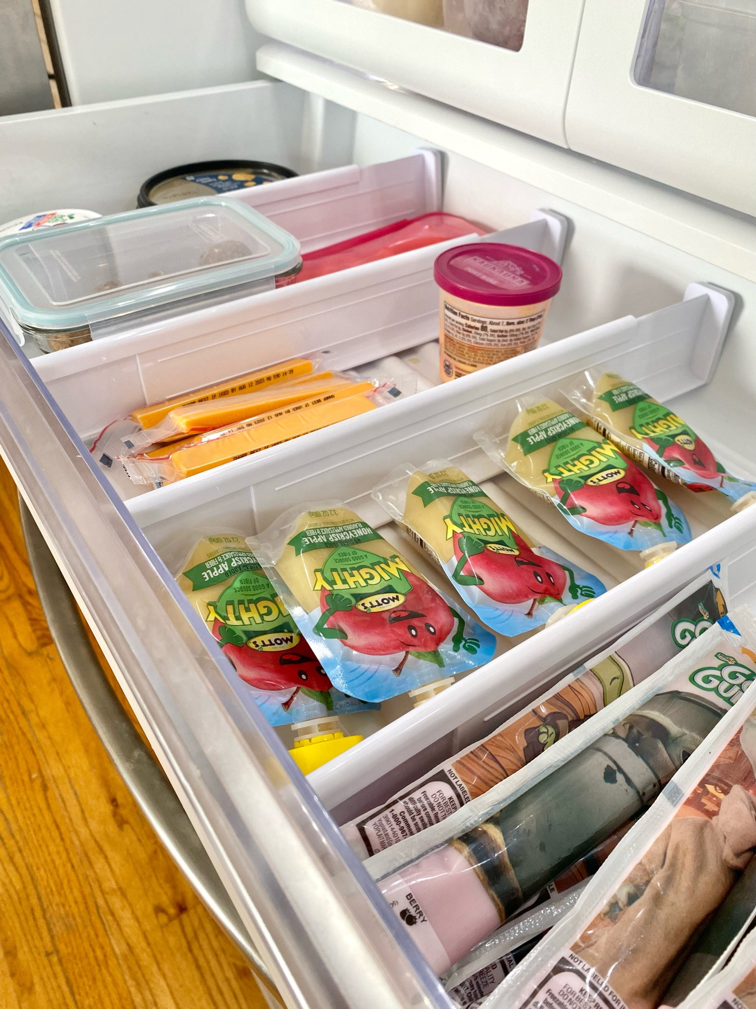 Drawer Dividers are a great way to organize the large “Deli Drawer” in your Fridge! 

I love using this drawer for quick grab & go snacks and drawer dividers keep it from being a jumbled mess 🙌🏼

#LTKunder50 #LTKhome #LTKfamily
