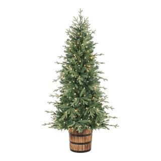 Home Accents Holiday 6 ft Fraser Fir Potted Christmas Tree 22GR00226 - The Home Depot | The Home Depot