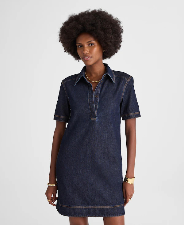 Denim Popover Mini Dress | Madewell