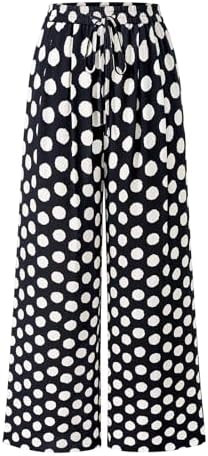 PRETTYGARDEN Womens Pants Elastic Waist Floral Lightweight Palazzo Pants for Women Casual Lounge ... | Amazon (US)