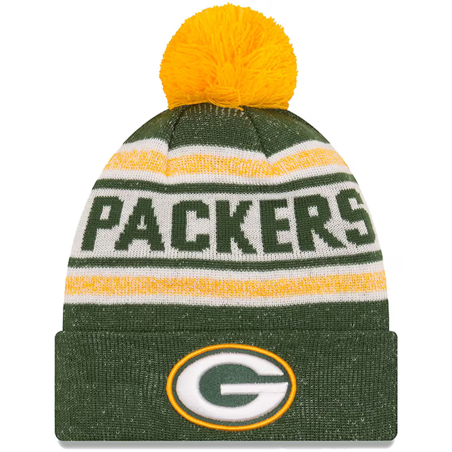 Men's Green Bay Packers New Era Green Toasty Cover Cuffed Knit Hat with Pom | NFL Shop