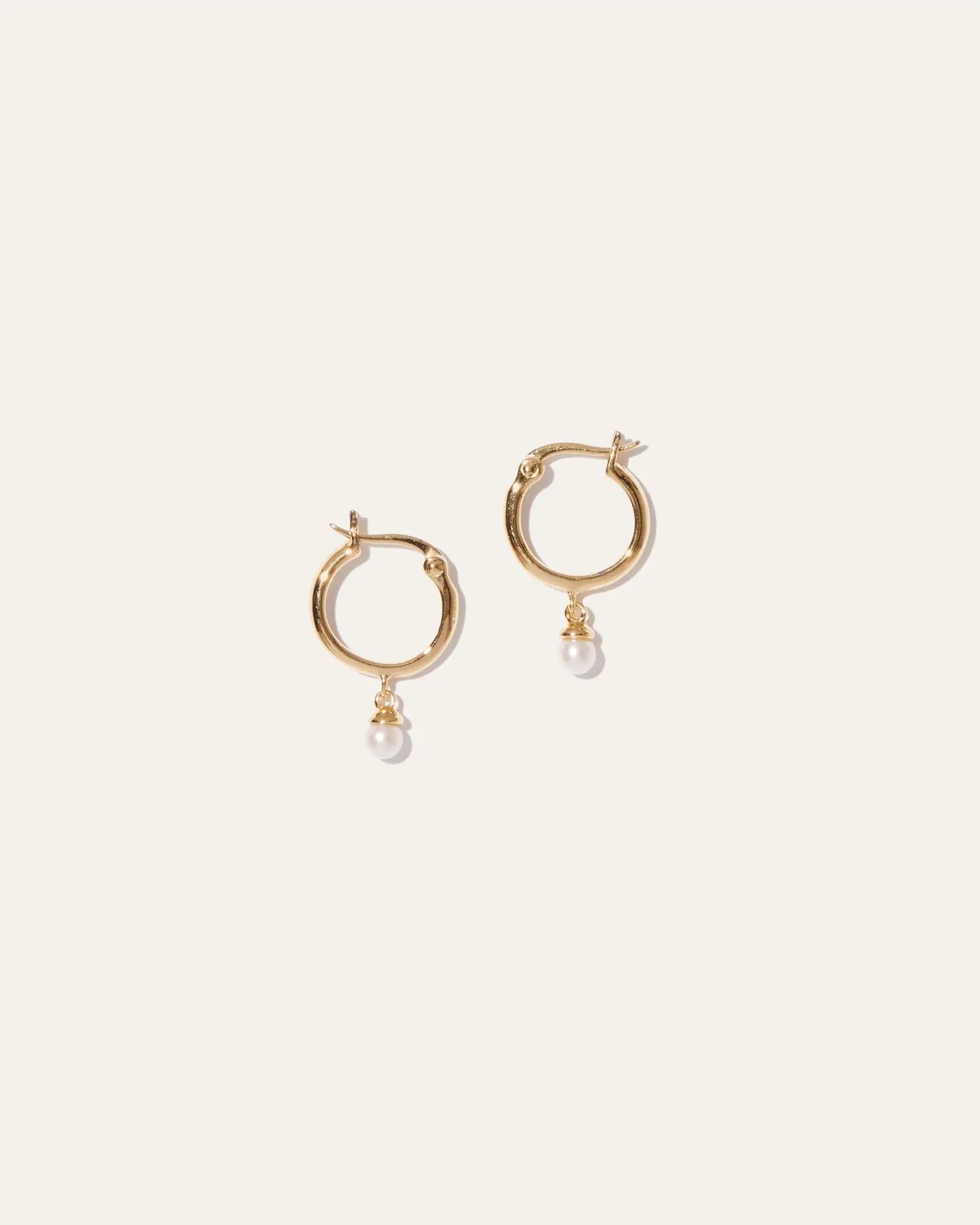 Small Freshwater Cultured Pearl Hoops | Quince | Quince