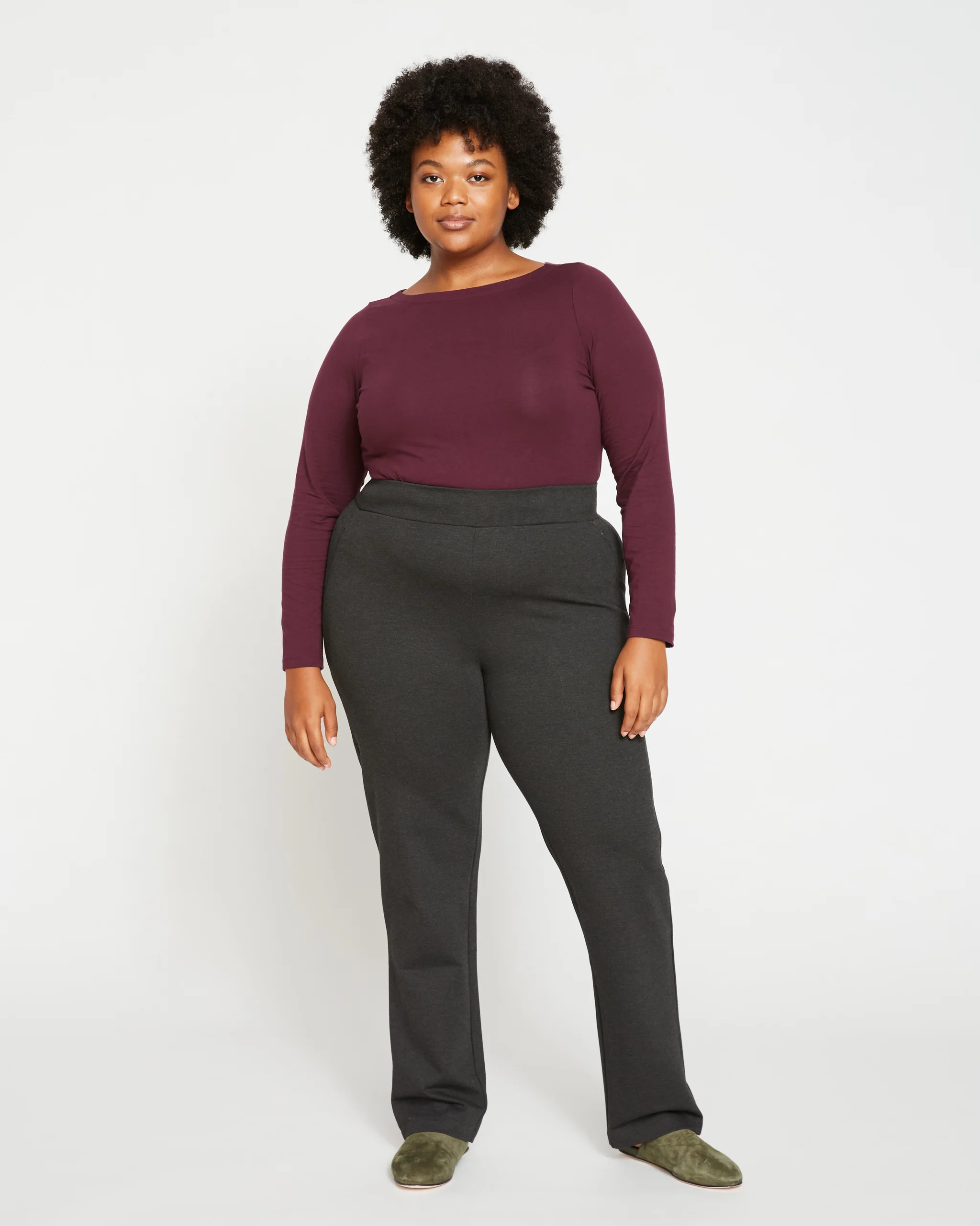 Smart Signature Ponte Pants Long - Charcoal | Universal Standard