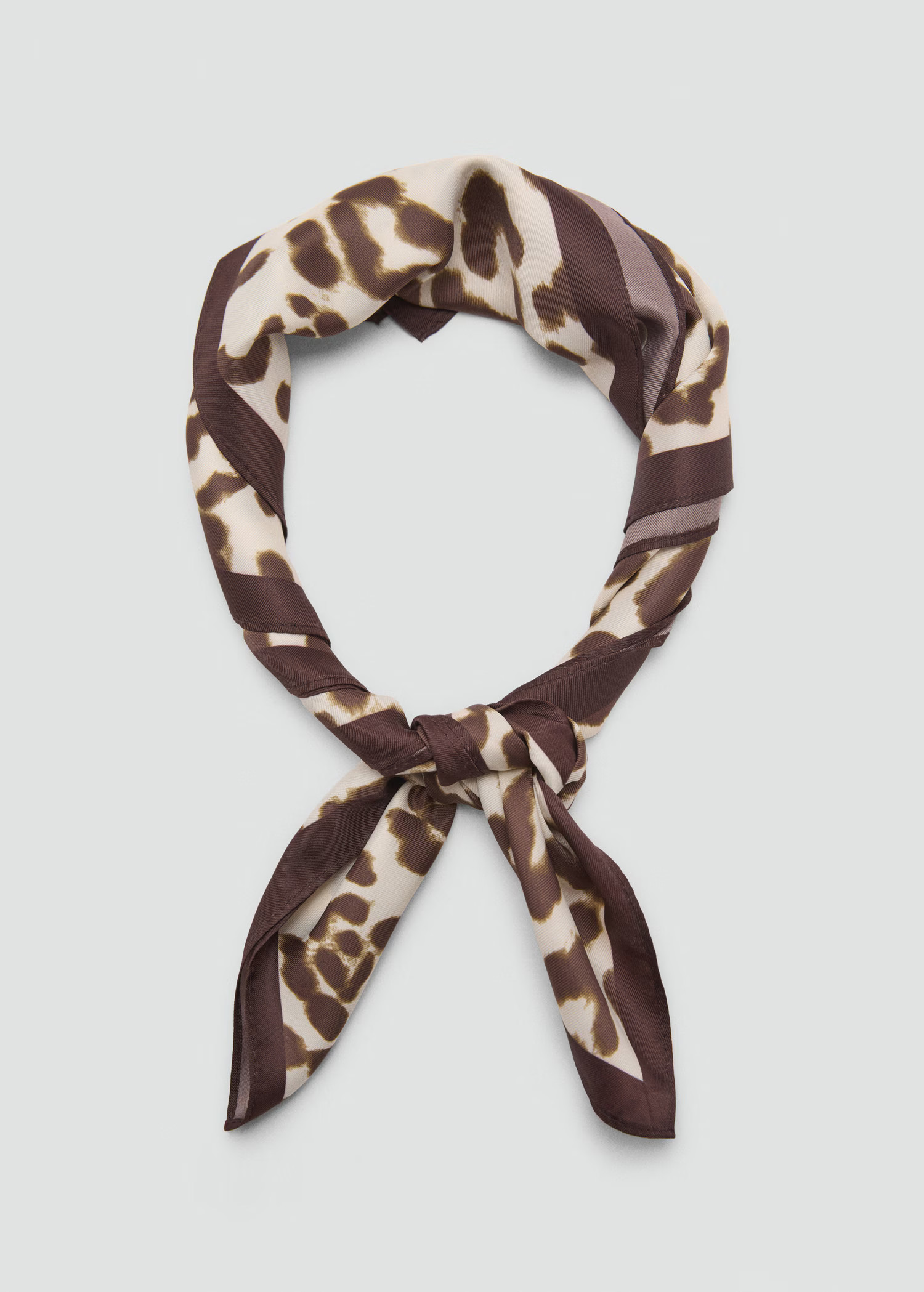 Leopard-print satin scarf | Mango (US/MX/AU)