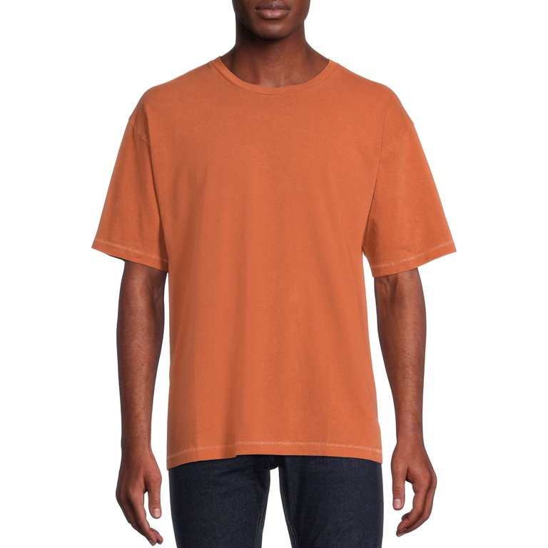 No Boundaries Mens Oversized Tee with Short Sleeves | Walmart (US)