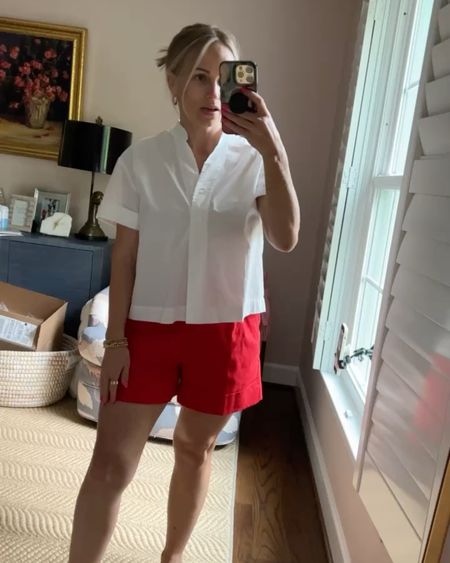 These tailored shorts are PERFECT summer shorts that are not denim. I am wearing a size 4 and they are SO comfortable! They’re a linen short but with some stretch and they’re lined. My white blouse is old but I linked similar. Target sandals are a 10/10.

#LTKFindsUnder100 #LTKSeasonal #LTKWorkwear