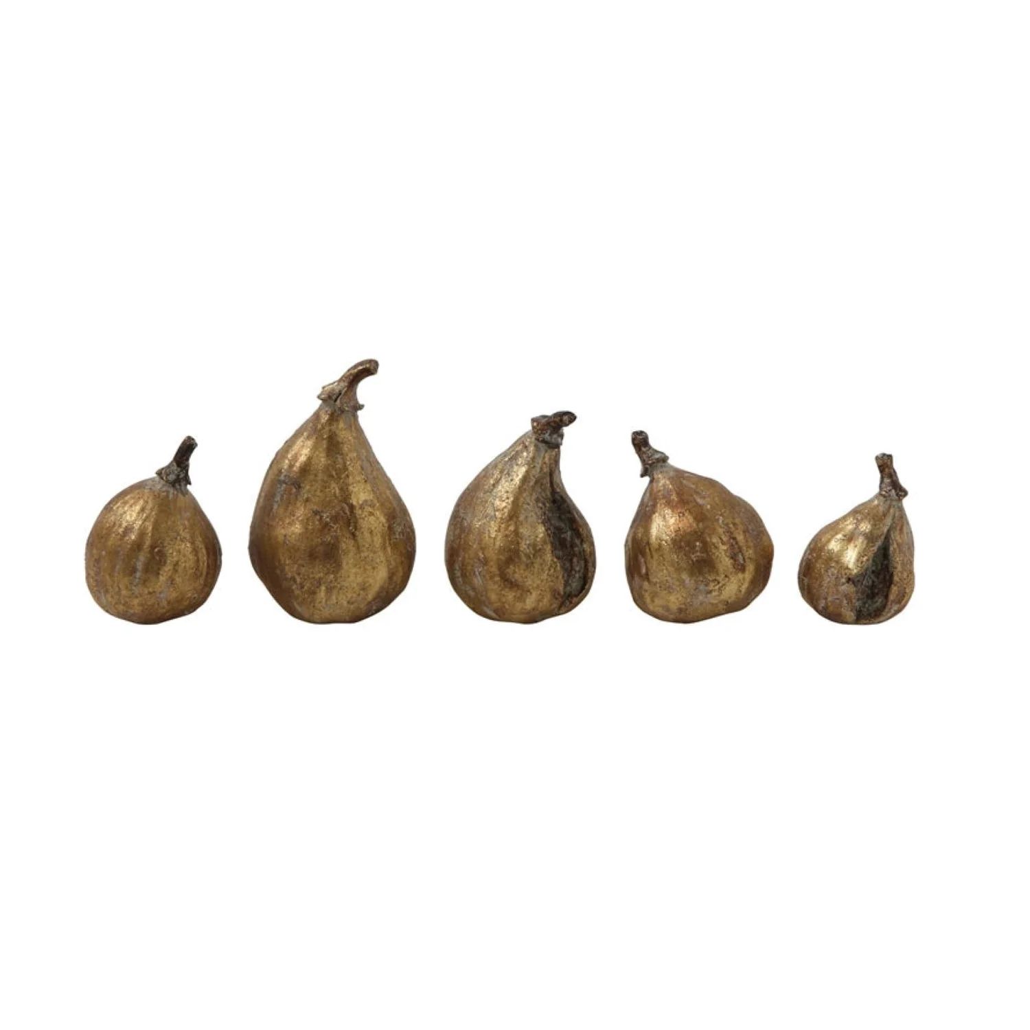 Resin Figs with Antique Finish, Set of 5 | Burke Decor