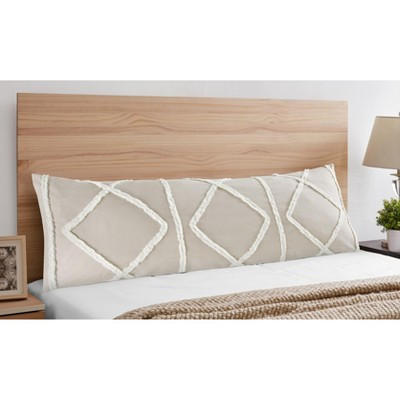 Sweet Jojo Designs Body Pillow Cover (Pillow Not Included) 54in.x20in. Boho Fringe Linen Taupe Ivory | Target