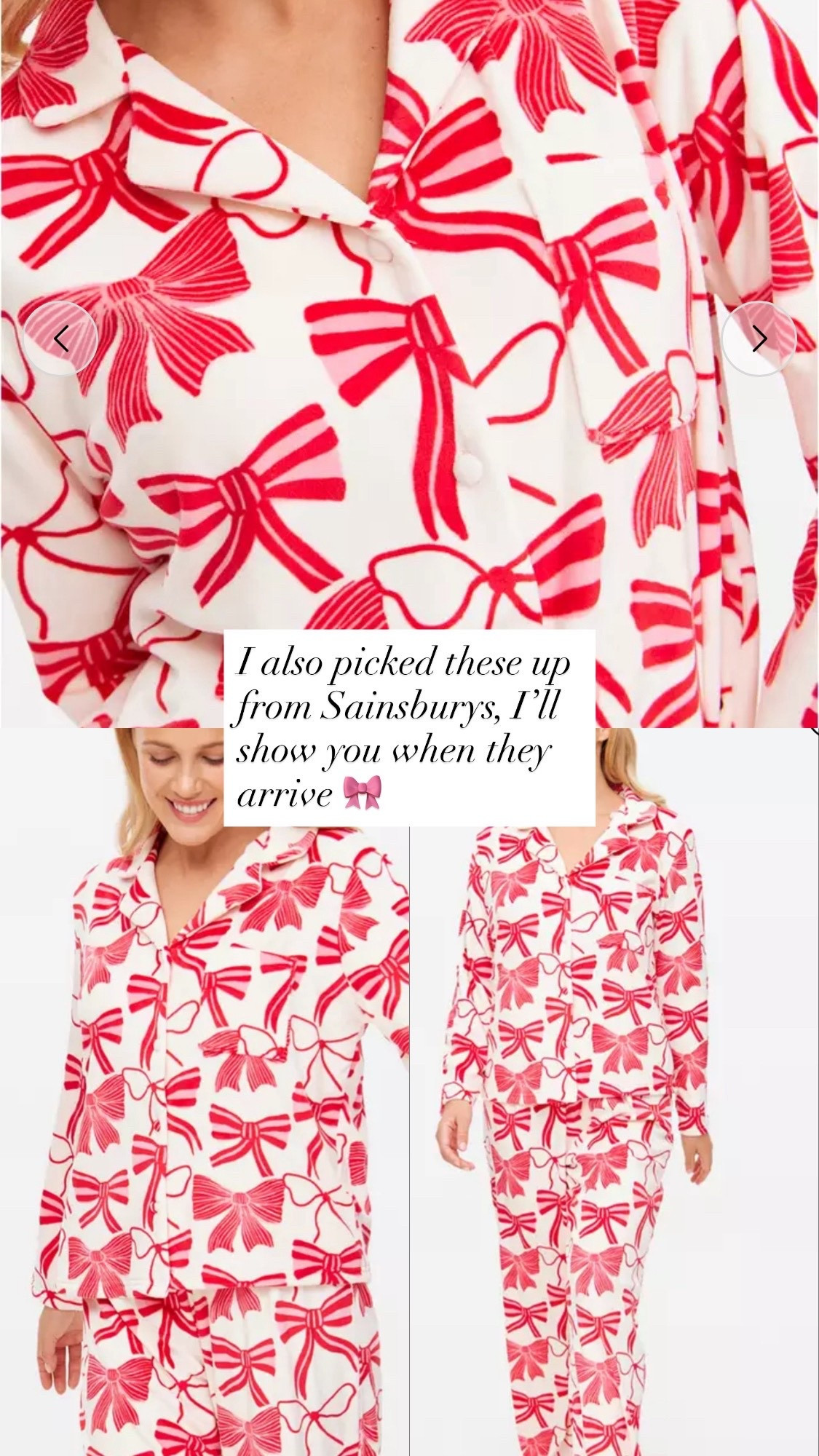 Bow pyjamas 

#LTKuk #LTKeurope #LTKautumn