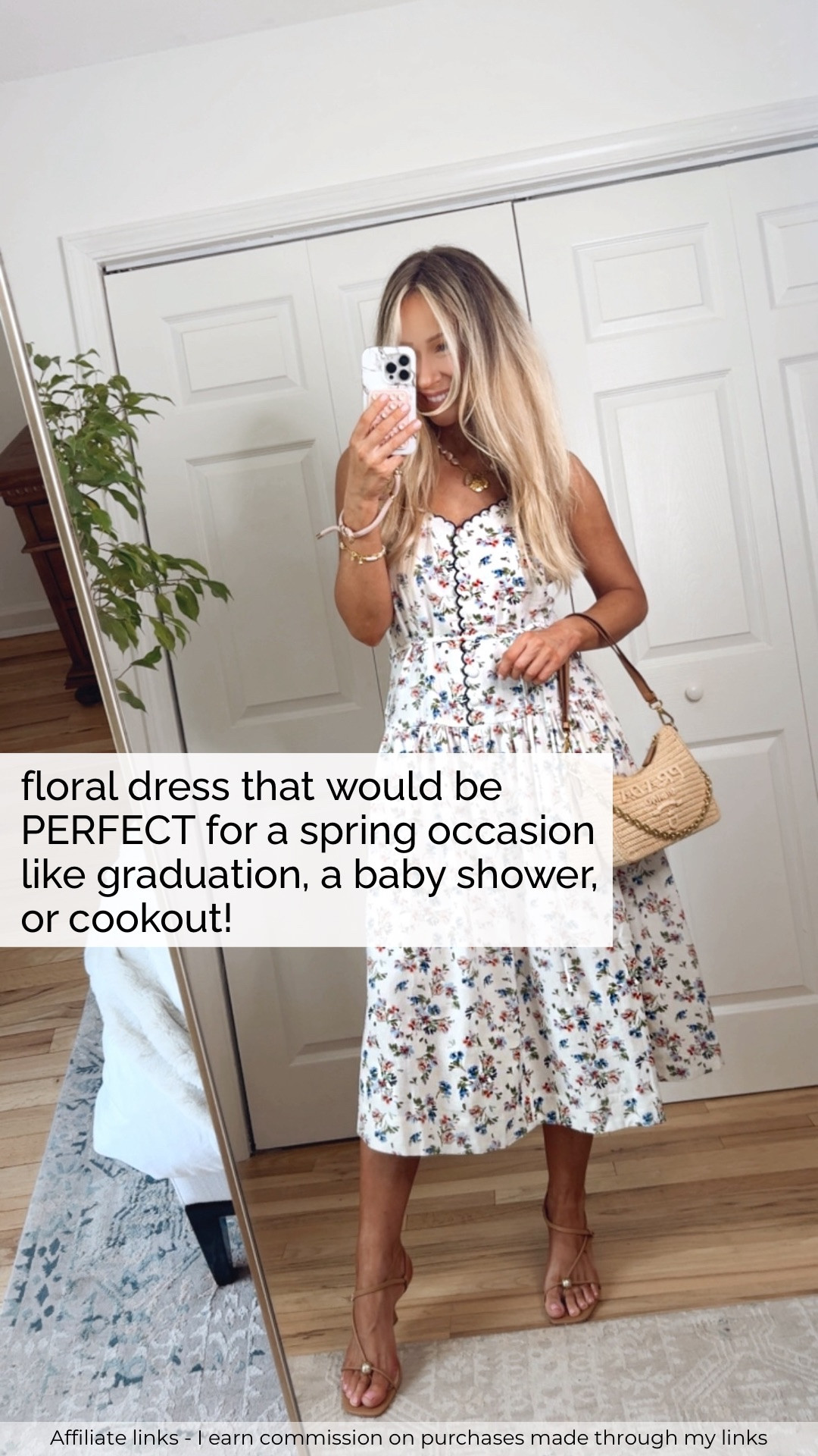 Affiliate links - I earn commission on purchases made through my links | Walmart dress floral print midi linen blend 