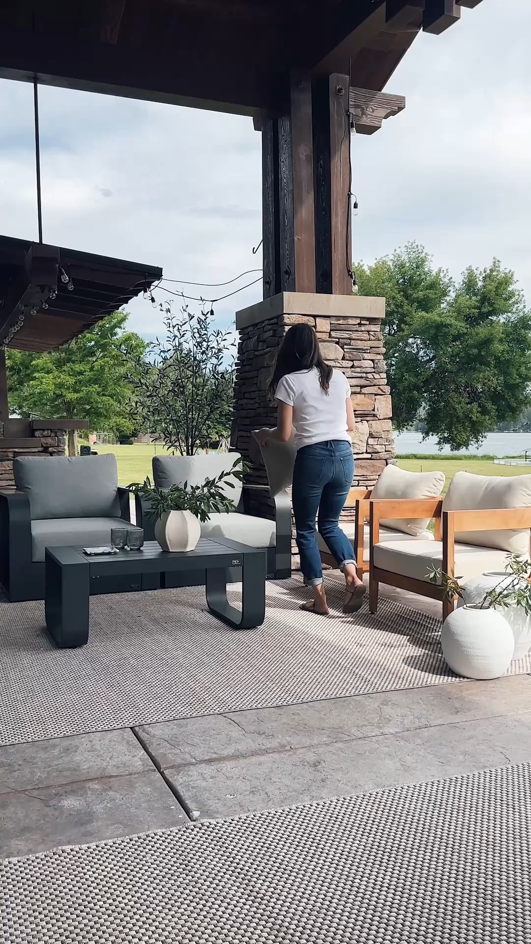 Who knew a few pillows and an outdoor rug could make such a difference? Warming up the space one cozy layer at a time—and I’m loving the vibe.

#LTKSeasonal #LTKSaleAlert #LTKHome