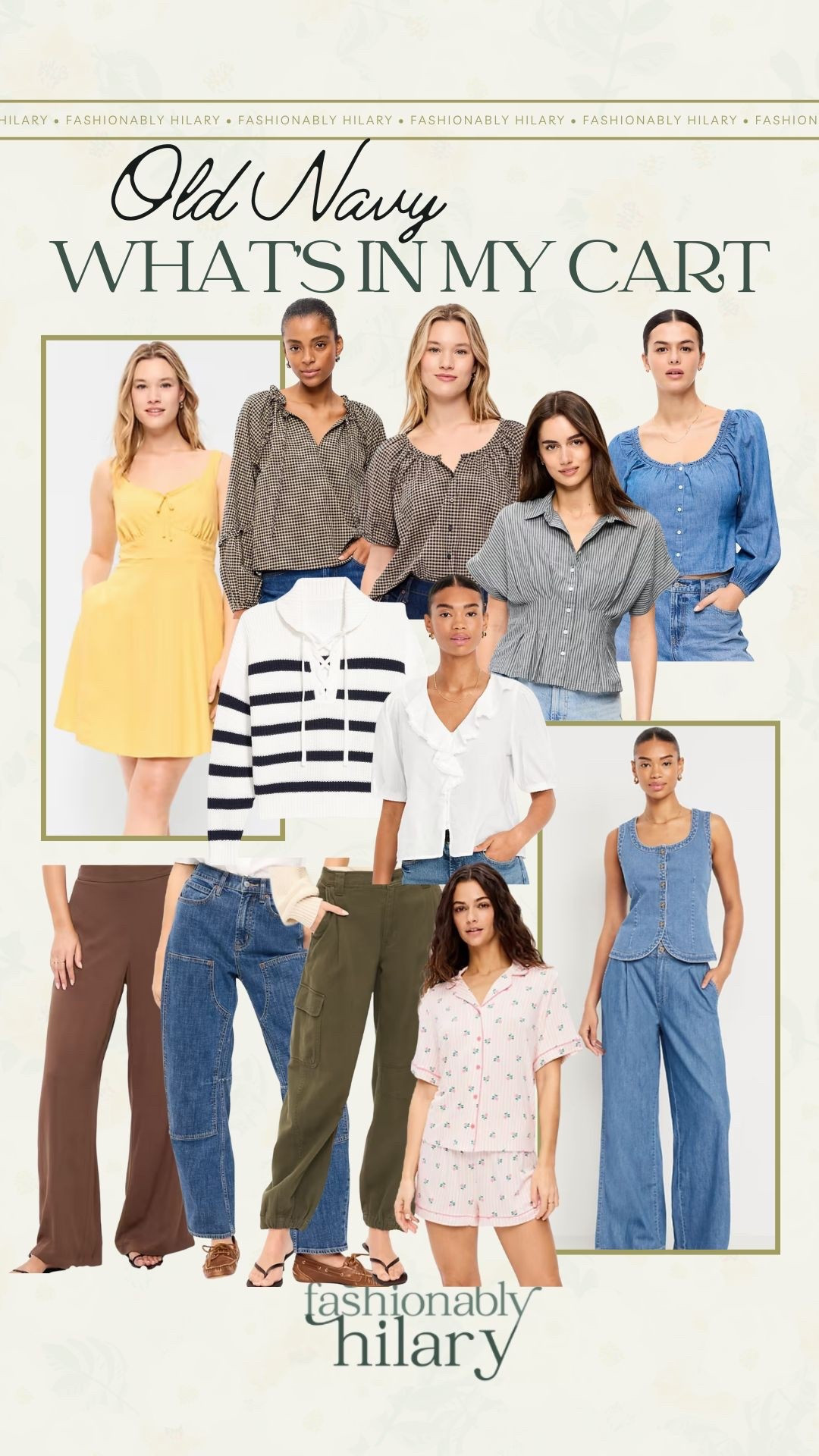 Old Navy is trying to make me go broke with all of their adorable new arrivals. I have so many cute things in my cart right now that would be perfect for the warmer weather (when it finally gets here). This gingham print is so dang good, and those olive pants, stop it 😍. Denim tops are a weakness for me and they have a bunch of options right now. These are all on sale now, so don’t wait to grab them! 
Old Navy spring finds, casual mom outfit inspo 

#LTKFindsUnder50 #LTKMidsize #LTKSeasonal