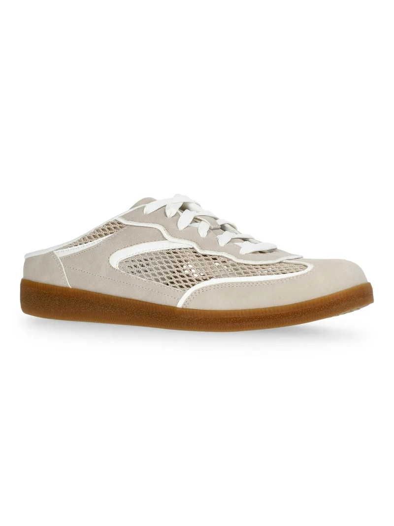 Time and Tru Women's Lace Up Mesh Mule Sneakers | Walmart (US)