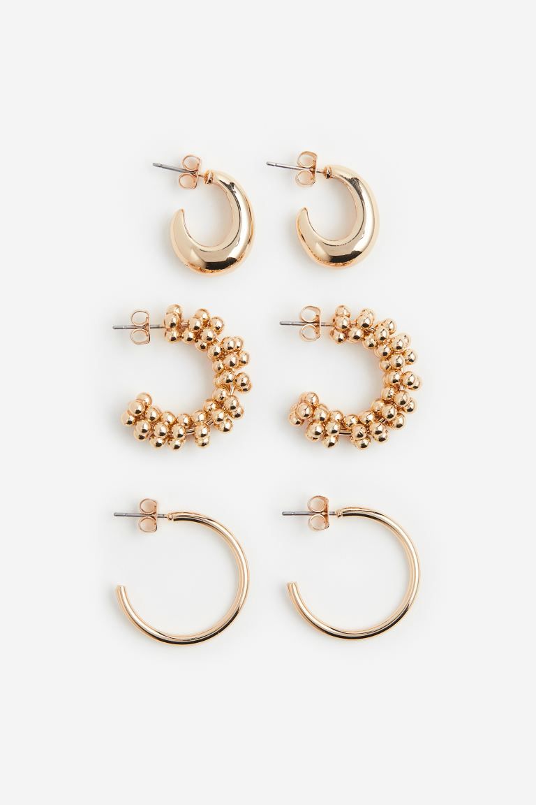 3 pairs hoop earrings | H&M (UK, MY, IN, SG, PH, TW, HK)