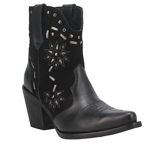 Dingo Women's Old Town Leather Pull On Booties - QVC.com | QVC