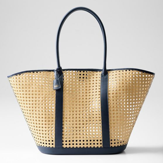 Waterproof Caning Wide Tote | Mark and Graham