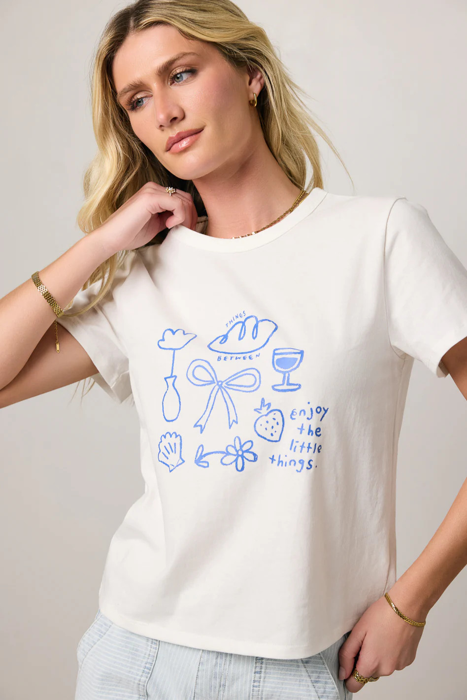 Bella Mia Graphic Tee in Blue | Böhme US