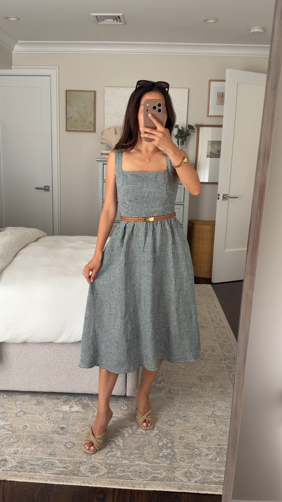 Trying their new petite sizing! 
• Quince 100% Linen Fit & Flare dress XS petite. Compared to the regular XS, I find the petite to be about 2” shorter in length, slightly shorter and smaller in the torso in comparison to regular. 
Pockets, adjustable straps, lighter colors are lined in cotton. 

Petite friendly midi dresses, summer dresses, summer vacation outfit

#LTKPetite #LTKootd #LTKmomlife