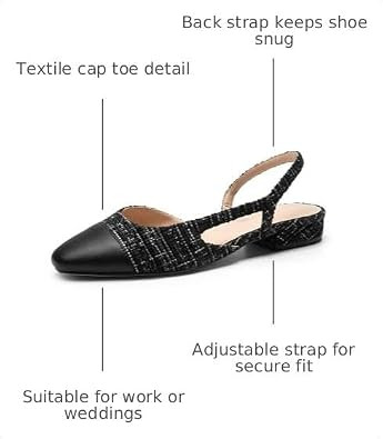 DREAM PAIRS Women's Slingback Ballet Flats | Amazon (US)