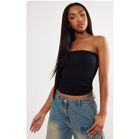 Black Contour Rib Tube Top, Black | PrettyLittleThing UK