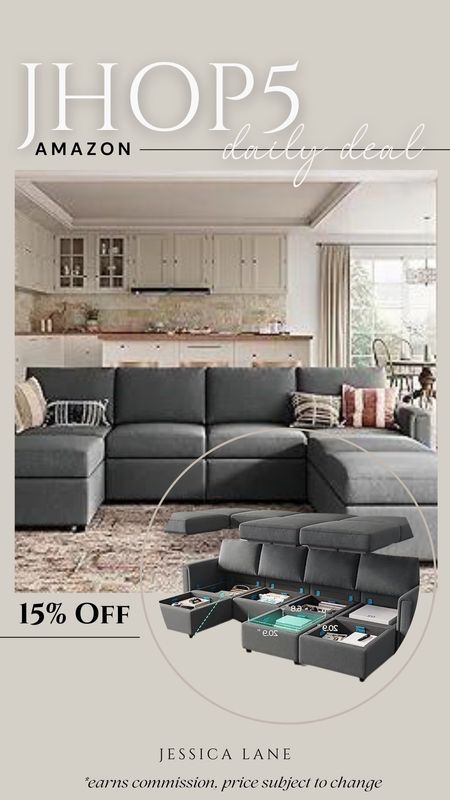 Amazon daily deal, save 15% on the 7-piece modular sectional sofa. Amazon daily deal, living room furniture, modular sofa, modular sectional sofa

#LTKHome #LTKSaleAlert #LTKSummerSales