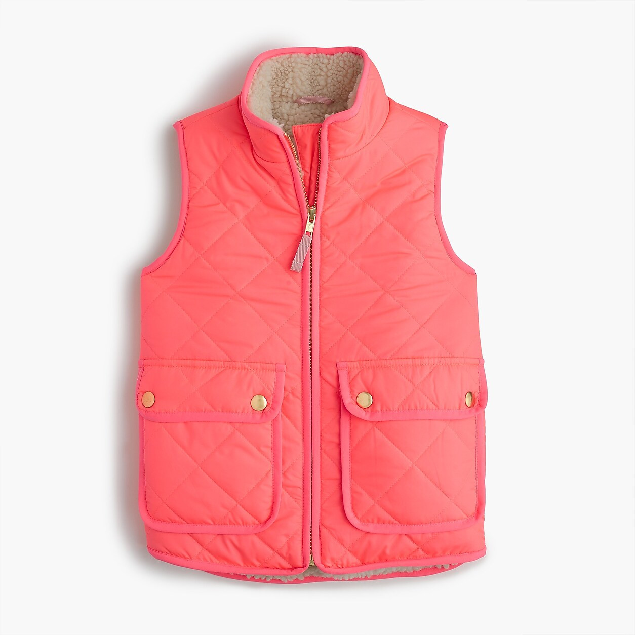 Girls' sherpa-lined puffer vest | J. Crew US