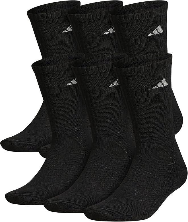 adidas Men's Athletic Cushioned Crew Socks with Arch Compression for a Secure Fit (6-Pair) | Amazon (US)