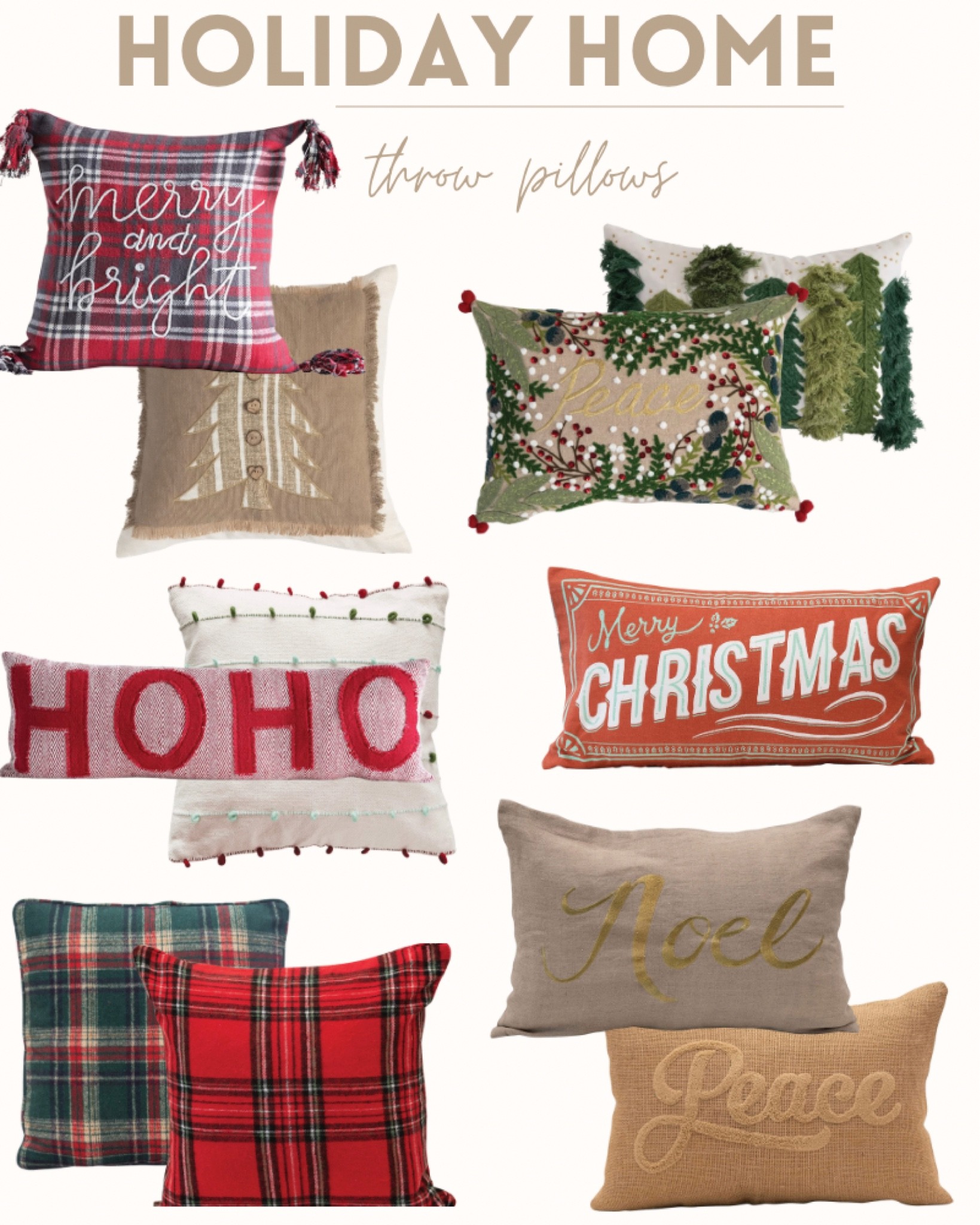 Holiday throw pillows

#LTKSeasonal #LTKhome #LTKHoliday