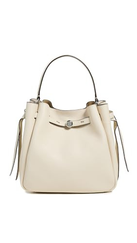 Tory Burch Women's Romy Bucket Bag, Light Cream, One Size | Amazon (US)