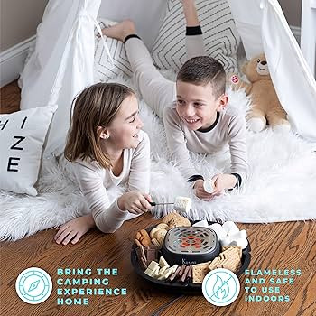 Kusini Smores Maker Tabletop Indoor - Flameless Electric Marshmallow Roaster – 4 Detachable Tra... | Amazon (US)