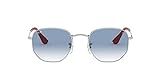 Ray-Ban RB3548NM Scuderia Ferrari Collection Square Sunglasses, Silver/Blue Gradient, 51 mm | Amazon (US)